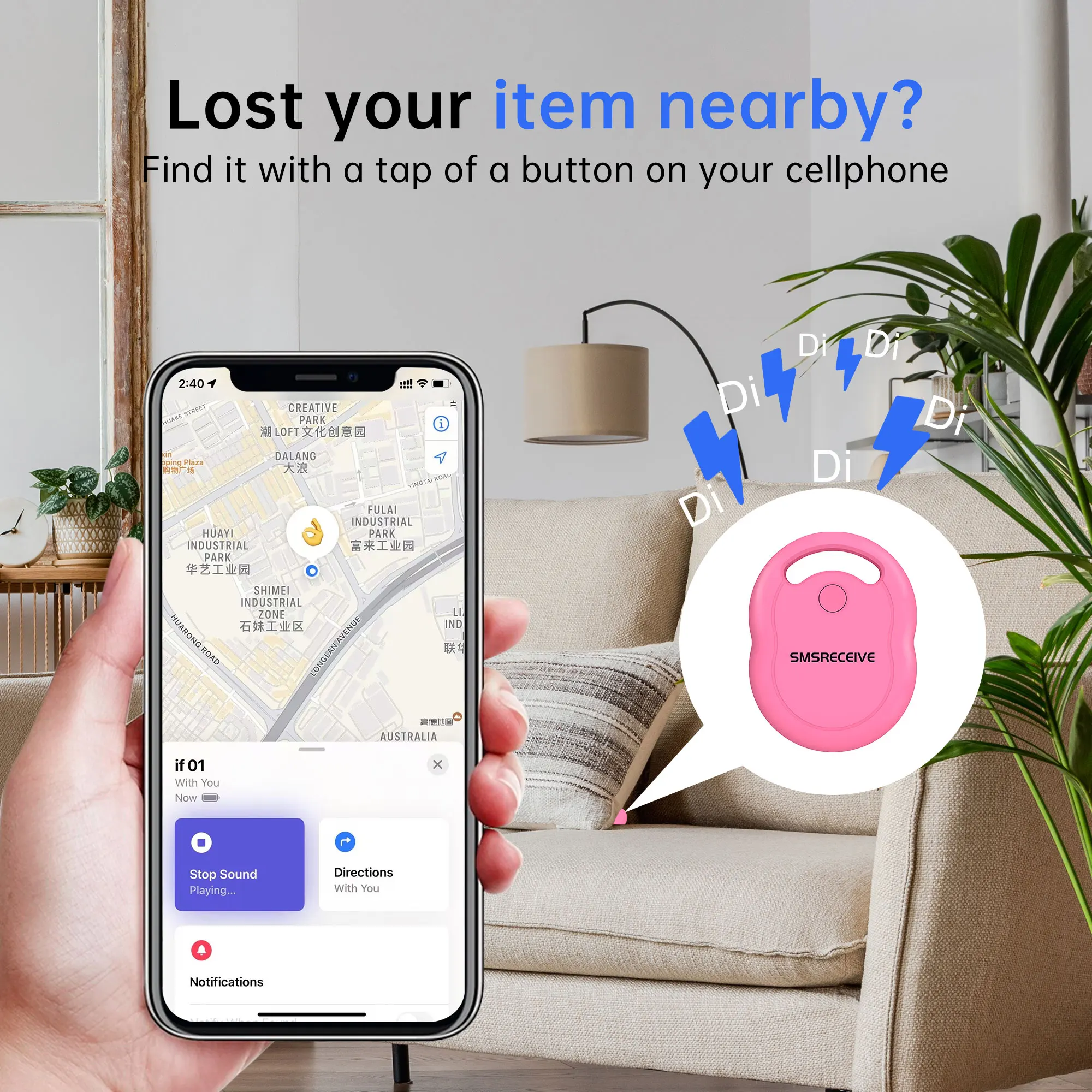 Mini GPS Tracker Smart Find Locator Work with Apple Find My APP Anti-Lost Finder For Bag Key Wallet Tracker Key Finder