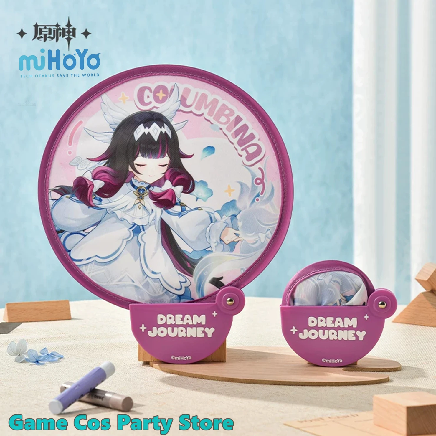 [Genuine] Moon Maiden Columbina Dream Journey Badge Stand Genshin Impact Damselette Storage Box Cosplay Accessories Xmas Gifts