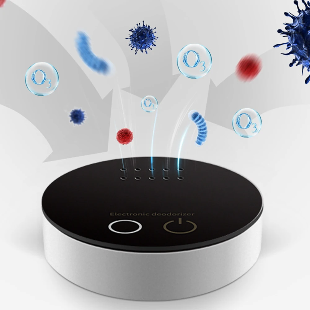 O3 Ozone Generator Efficient Deodorant Air Purifier Deodorizer USB/Battery Powered for Cabinet Refrigerator Car Bathroom