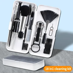 18-in-1 Cleaner kit Computer Keyboard Brush Screen cleaning Spray Bottle Set auricolari pulizia penna strumenti di pulizia Keycap Puller