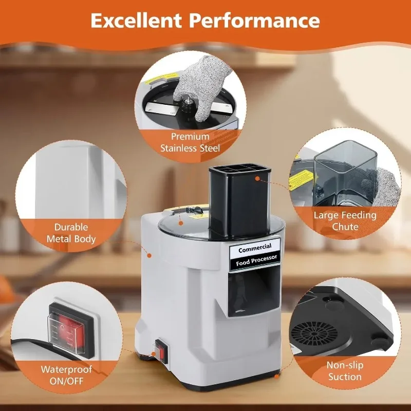 K8600 Commercial Dicing Machine White 3-in-1 Multi-Function Electric Cutter Strips Shreds Slices Dice Radish Potato Vegetables - view 3