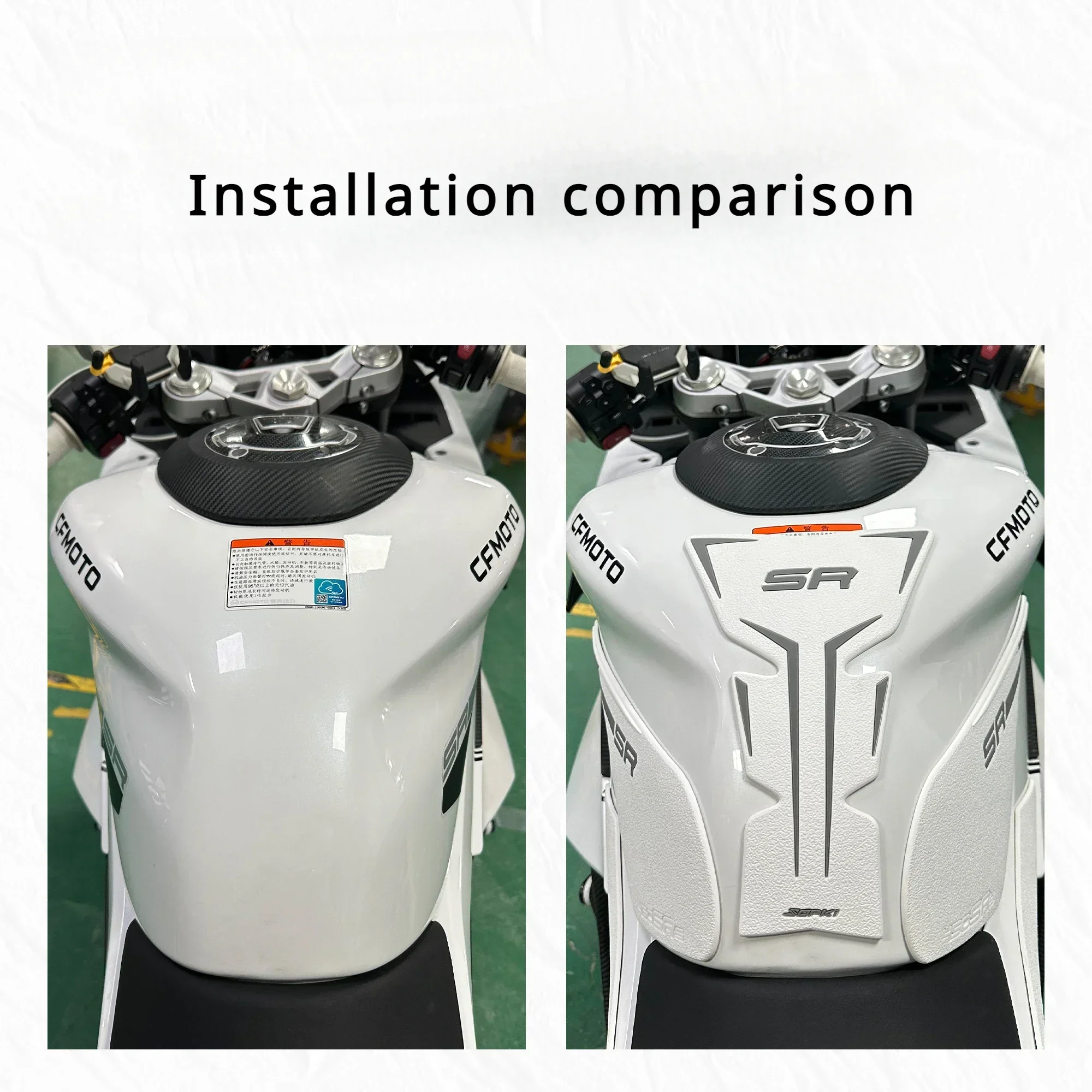 

For CFMOTO 450SR 450SRS Fuel Tank Sticker Fish Bone Anti Slip Sticker Protective Paper Sticker Modification Accessories