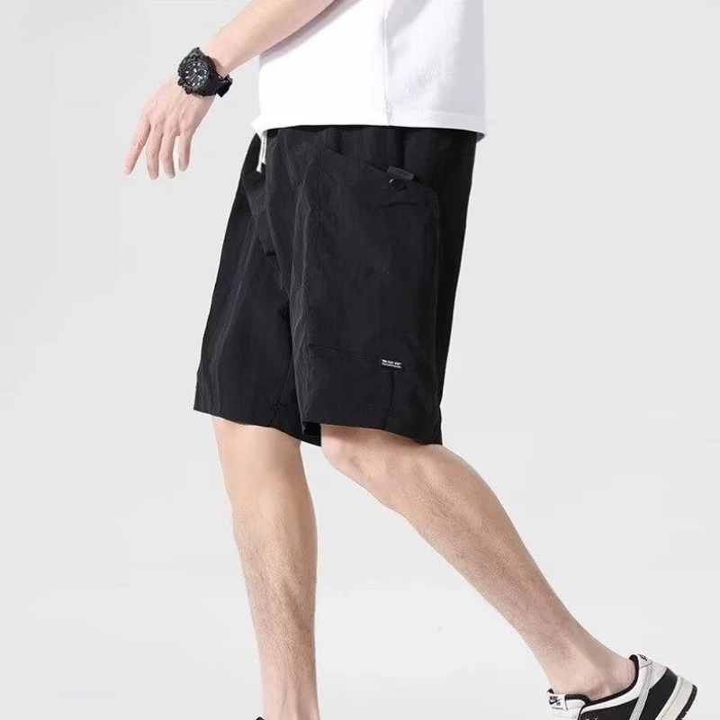 Summer Workout Shorts Men Quick Dry Lightweight 5-Inch Length Loose Fit Streetwear Casual Cargo Shorts