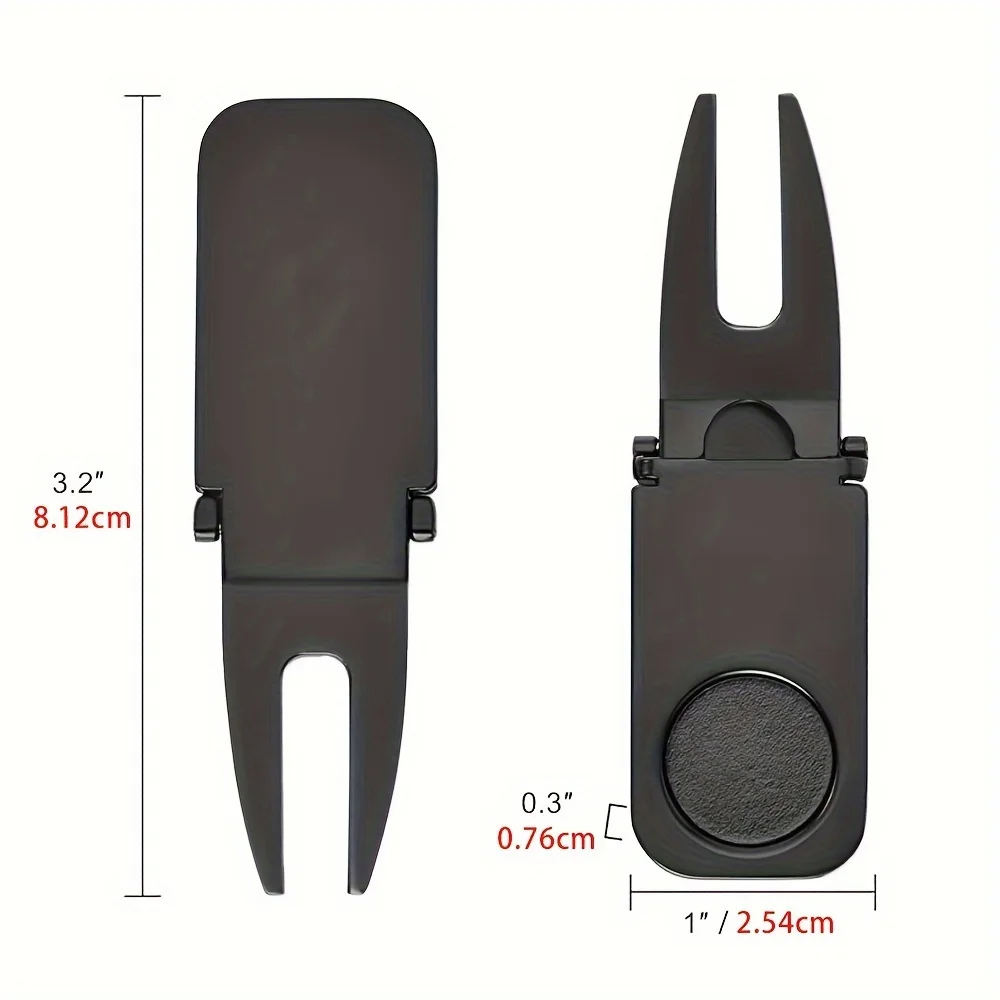 3-in-1 Golf Divot Tool with Magnetic Ball Marker - Essential Golf Accessories for Perfect Greens