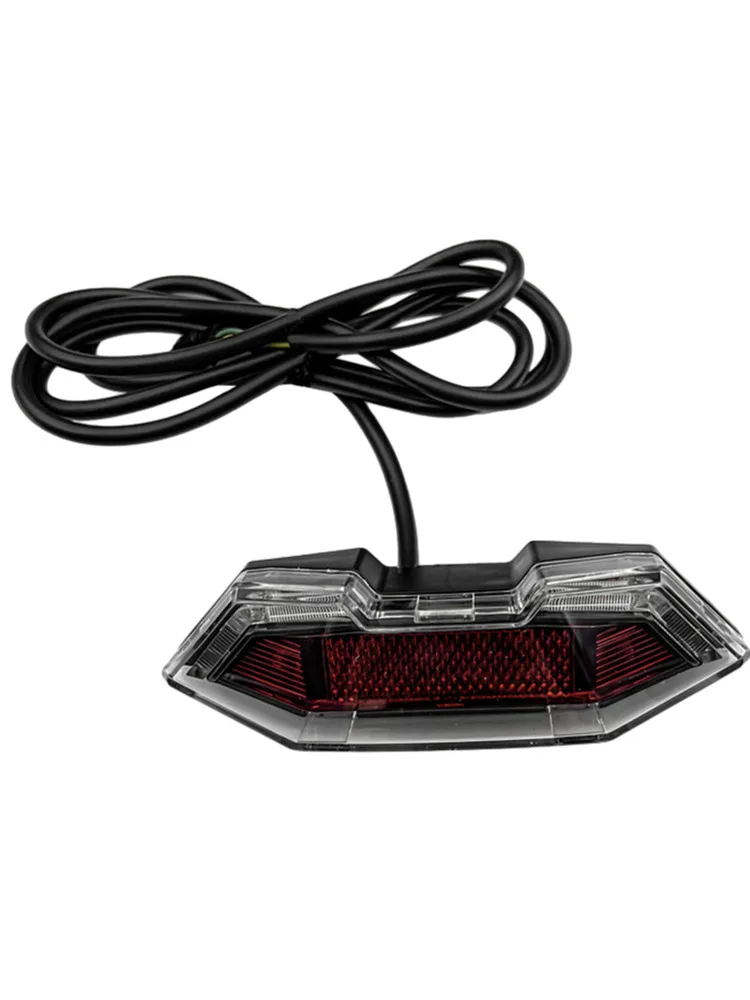 AliExpress TOOPRE Brake Light Signal Tail Light For E-bike 5PIn ABS Black Safer Cycling Shockproof Spoort 36-48V USB Rechargeable