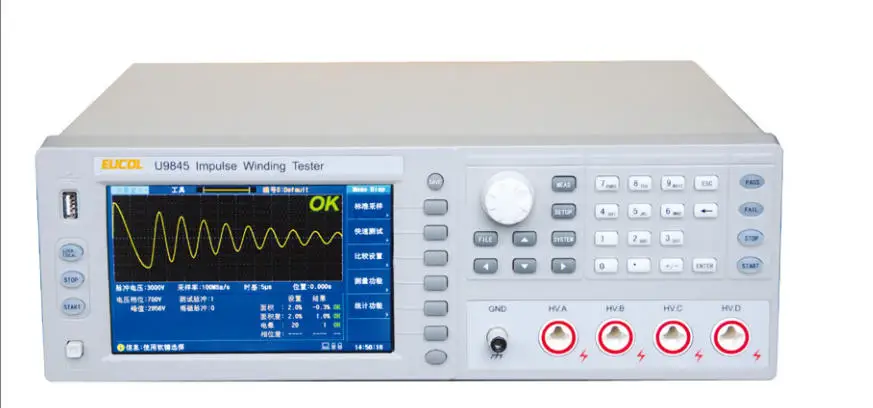 

Eucol U9845R DC resistance tester+Impulse winding tester Combo with 100V~5000V voltage , 10Vstep.1m ohms-20k ohms