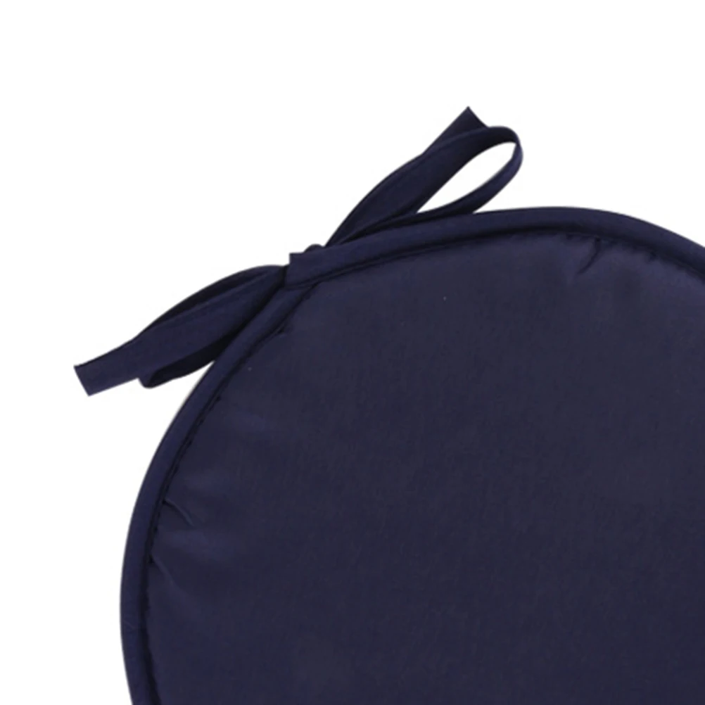 

Thickened Chair Cushions Round Seat Pads for Home Office Car Blue Student Sofa Decor Polyester Sponge Straps Safe