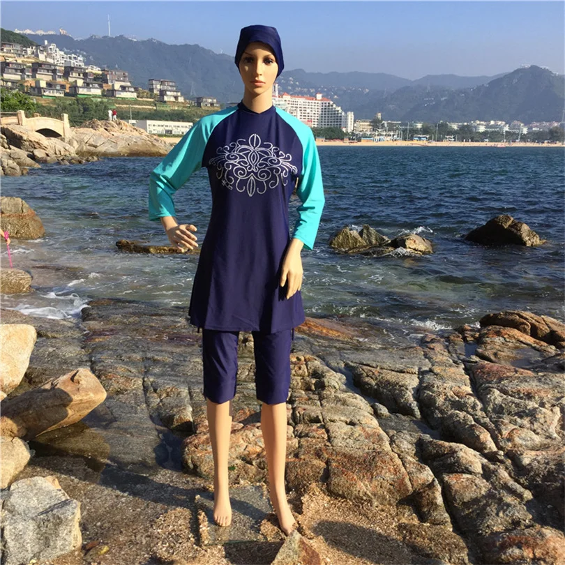Muslim Swimwear Islamic Women Modest Hijab Wear Swimming Bathing Suit Beach Full Coverage Swimsuit