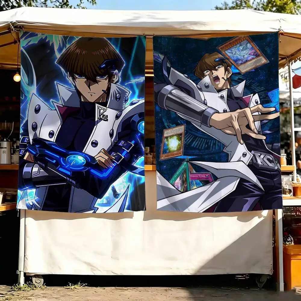 Anime Yu-Gi-Oh Seto K-Kaiba Flag Digital Printing Banner for Garage Wall Out Door Decoration Tapestry