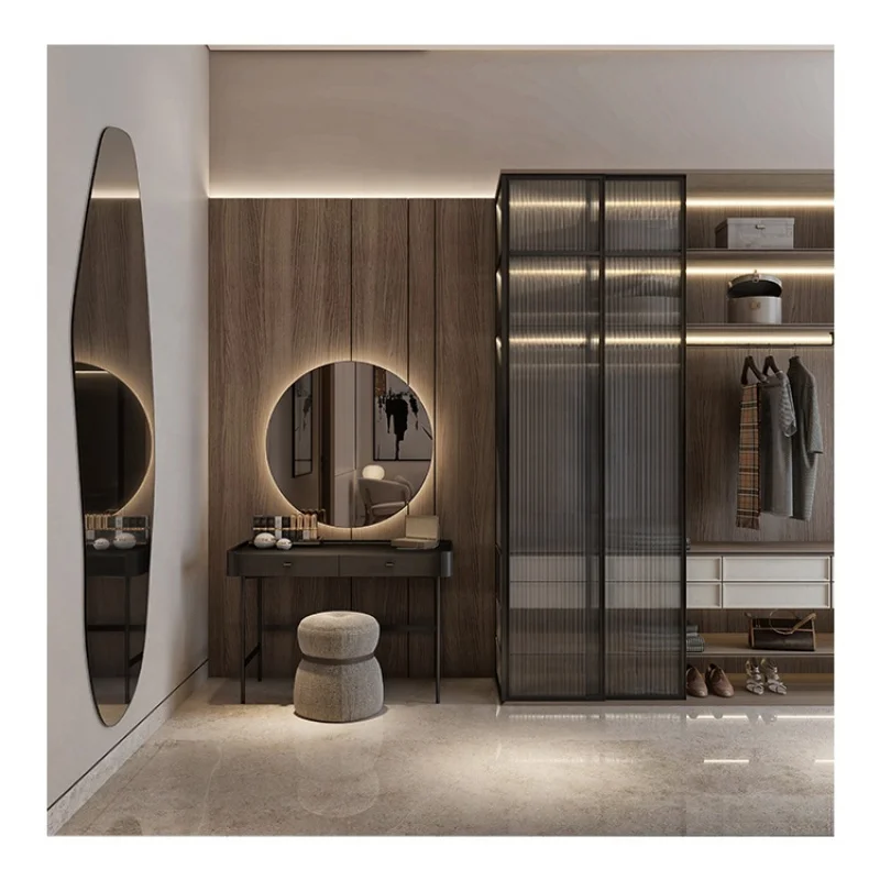 custom.Modern Simple Design Wooden 4 Door Dressing Table Design Bedroom Closet Storage Wood Wardrobe Room Cabinet