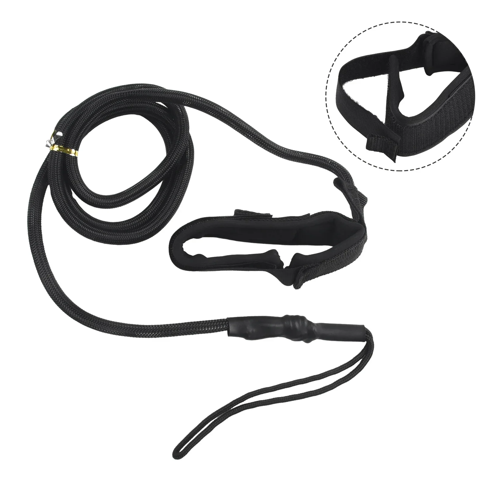 153cm~240cm Surfboard Paddle Leash Surf Leash Rope Surfboard Leash Foot Coiled Leash Highly Elastic Surfing Foot Cord