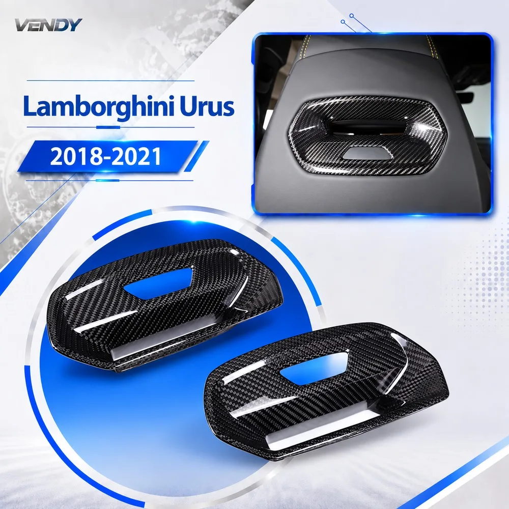 Real Carbon Fiber For Lamborghini Urus 2018-2021 Seat Headrest Rear Decorative Cover Trim Modified Parts Accessories
