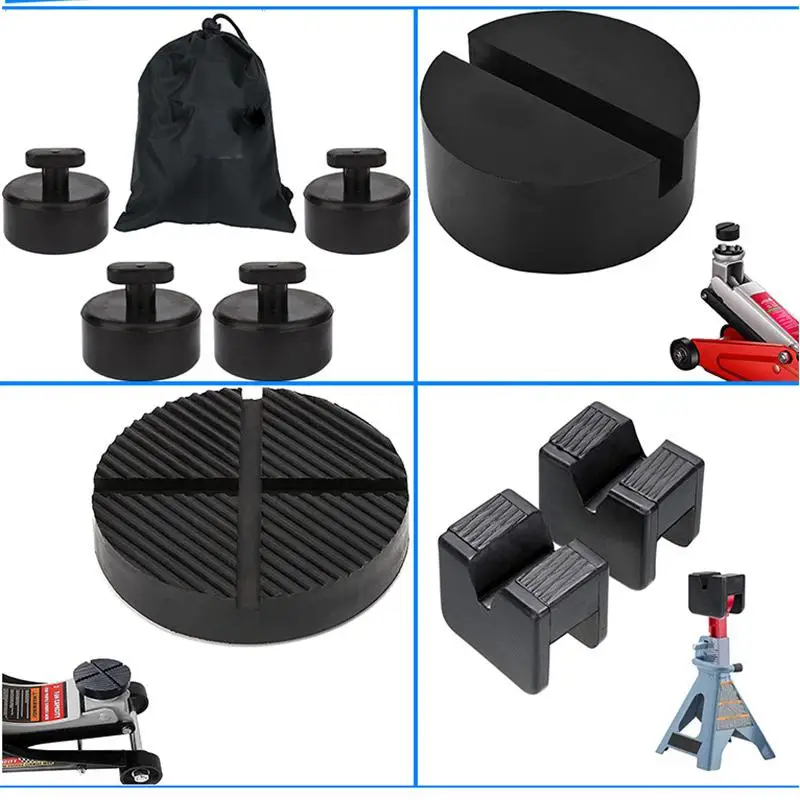 Car Jack Rubber Pad Jack Stand Rubber Pads Lift Frame Protection Adapter Anti Slip Pad for Car Body Support