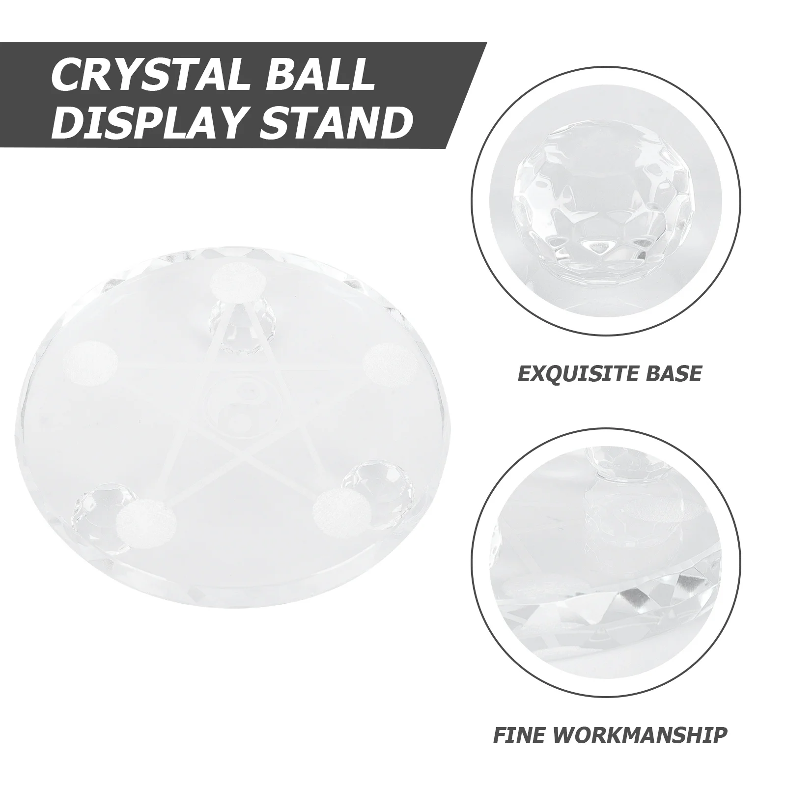 

Glass Agate Round Base Crystal Balls Stand Premium Quality Jade Display Pedestal Simple Retro Design Tabletop Decoration