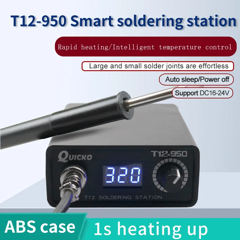 

T12-950 LED Soldering Station ABS Plastic Case Electronic Soldering iron Digital display and 4pin P9 handle iron tips