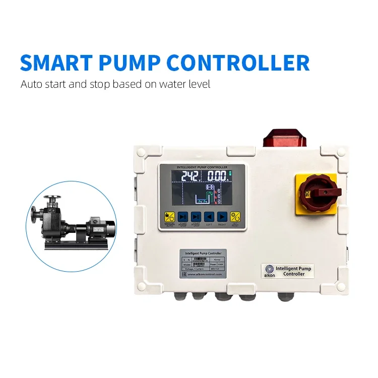 aikon high quality IP54 pump automatic sludge treatment pump controller with LCD screen