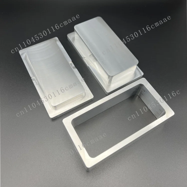 The prepress is made of food-grade aluminum and is designed to make rectangular prepress dies 2x4.