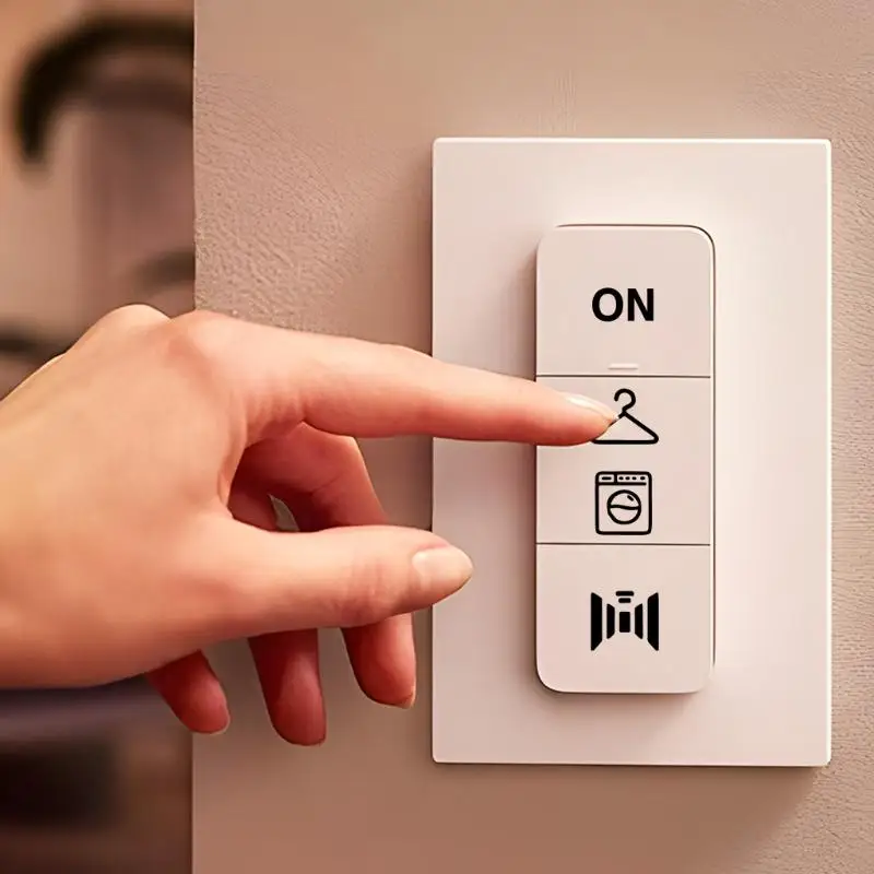 1PCS Clear Transparent Waterproof Light Switch Label Stickers Switch Panel Marker Labels Home Office Bedroom Kitchen Indoor Use