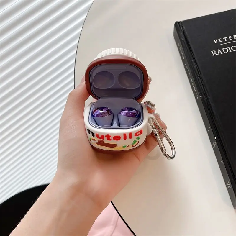 Botella de salsa de Chocolate 3D, Funda protectora de silicona para auriculares Bluetoothe para Samsung Galaxy Buds FE Live, Funda para hombres y niñas