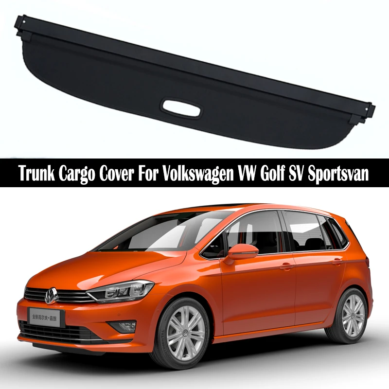 Trunk Cargo Cover For Volkswagen VW Golf SV Sportsvan 2016-2021 Security Shield Rear Luggage Curtain Partition Privacy