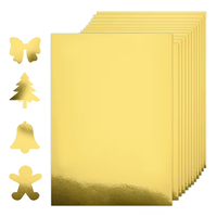 10/20 Pcs A4 Shiny Cardstock Gold Foil Mirror Paper 250gsm/92lb Golden Cardstock For DIY Projects Crafts Weddings Card Making