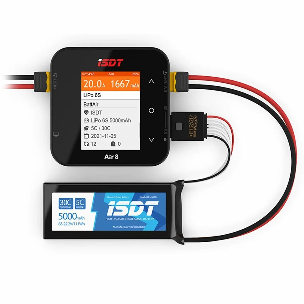 Air8 BattAir 500W 20A High Power Battery Balance Charger Discharger  Connection for LiFe Li-ion LiPo ULiHV NiMH Pb Battery
