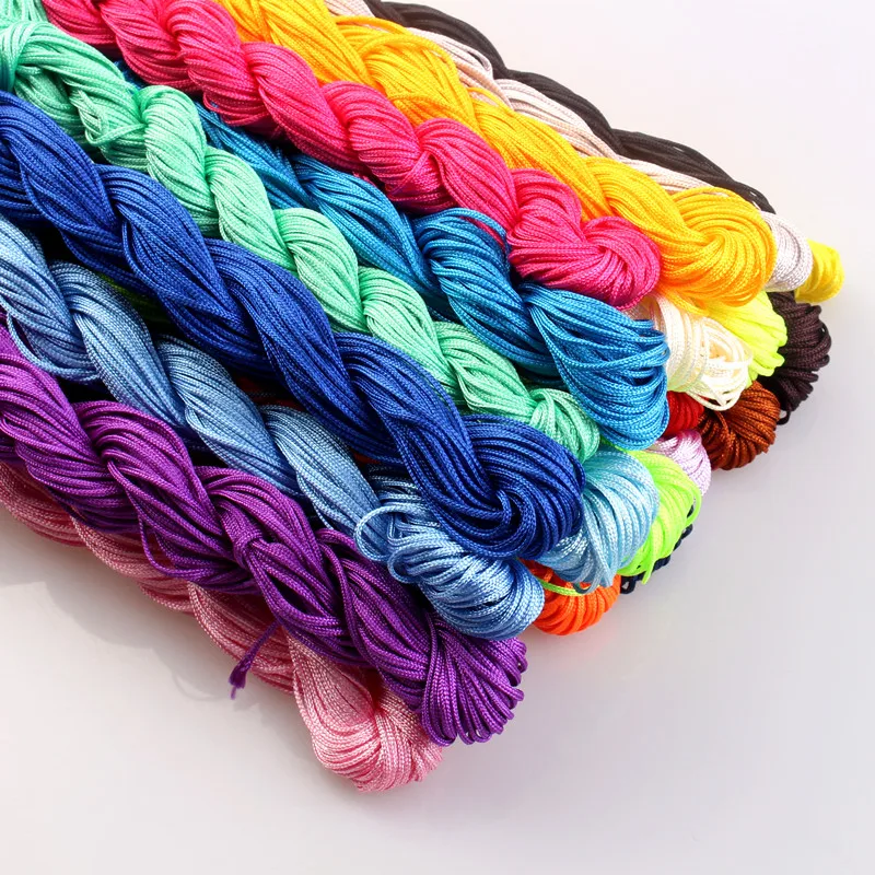 23 Colors 1mm Chinese Knotting Cord Nylon Shamballa Macrame Thread Cord Beading String for Bracelet Making