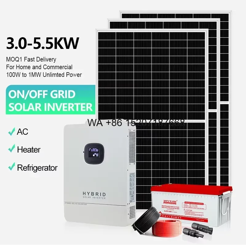 Wmwmnu For Home Use Solar Energy System 3KW 3.5KW 5KW 5.5KW 8KW 10KW Hybrid Off Grid Full Set Solar Energy Storage System
