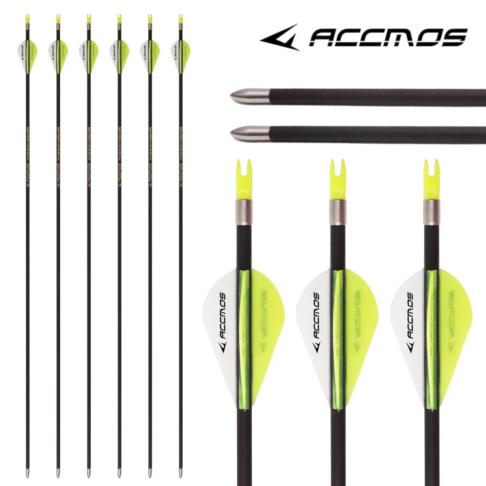 ACCMOS archery Shooting Training Arrow I 4.2 spine 300/400/500/600/700/800/900/1000/1300/1500 for beginners Bow Hunting Arrow