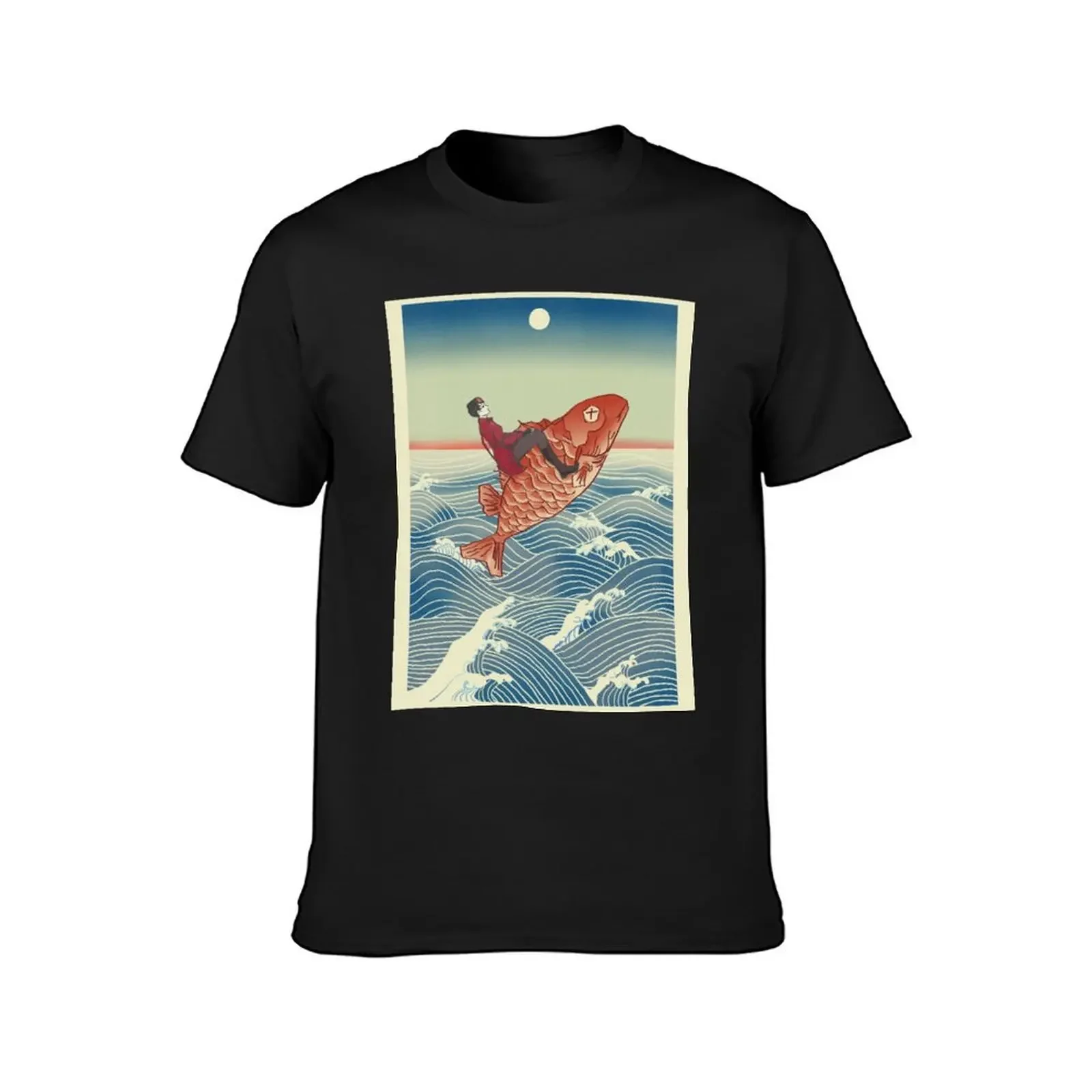 Tannis Rides the Fish T-Shirt rapper graphic tees vintage anime shirt Short sleeve tee luxury designer outfits for men