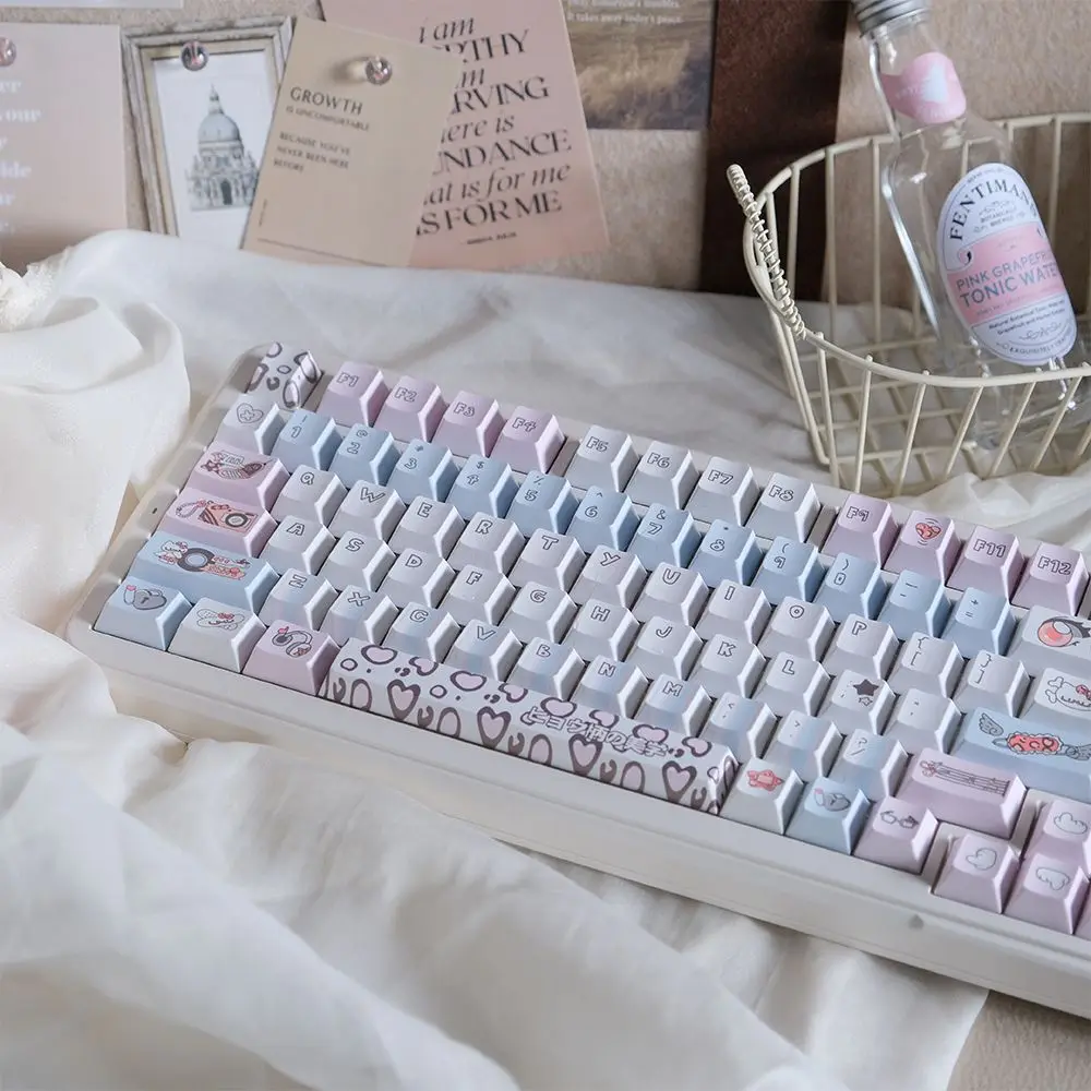 

Original leopard print sweetheart keycap Original height 132 keys Hot sublimation pbt material 1.7mm thickness