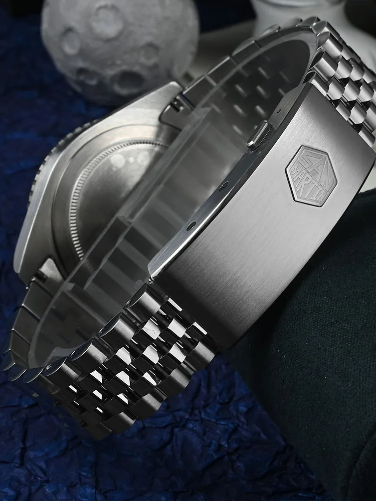 San Martin Vintage Luxury Men Dive Watch 40mm NH35 Automatic Mechanical Sapphire Bezel J-type Bracelet Waterproof 200m SN0133 - view 5