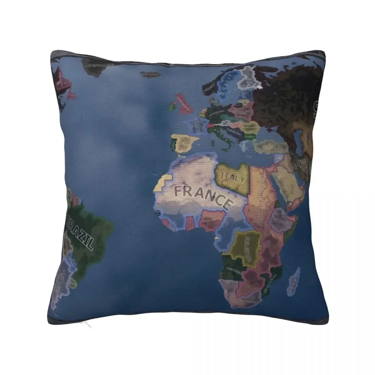 Hearts of Iron 4 Map Throw Pillow Cushions For Decorative Sofa Luxury Living Room Decorative Cushions Luxury Pillow Case