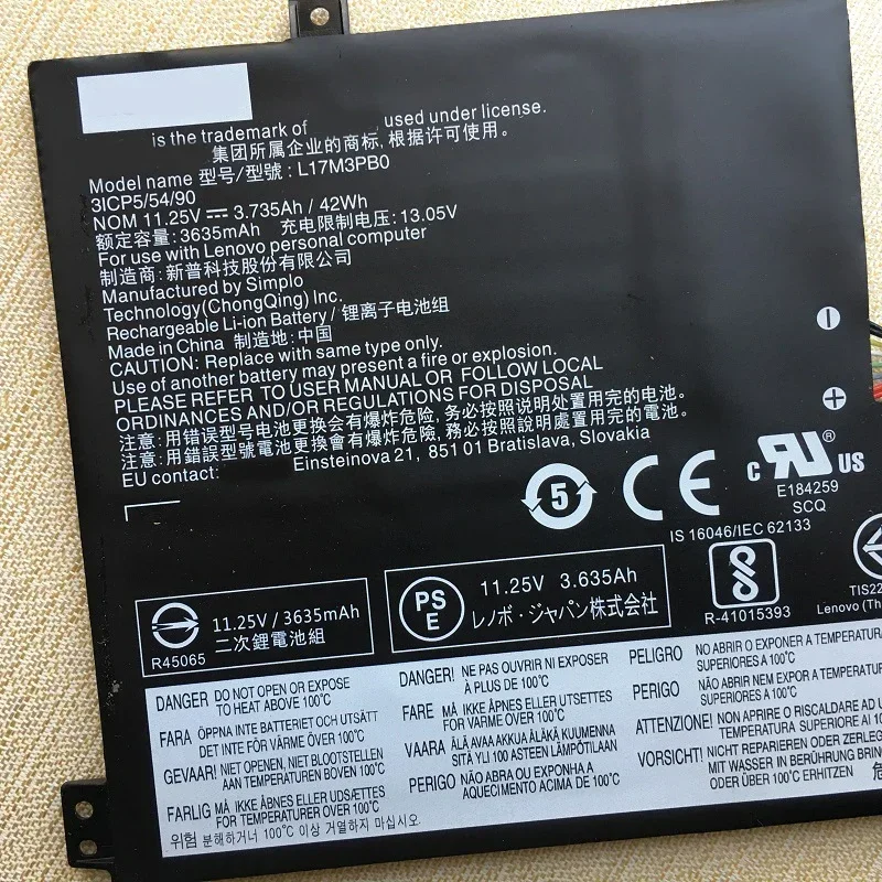 100% NEW Original L17M3PB0 L17C3PG0 L17L3PB0 5B10Q13163 Laptop Battery for Lenovo Chromebook 500E-81es,100e-81ER 300E-81H0