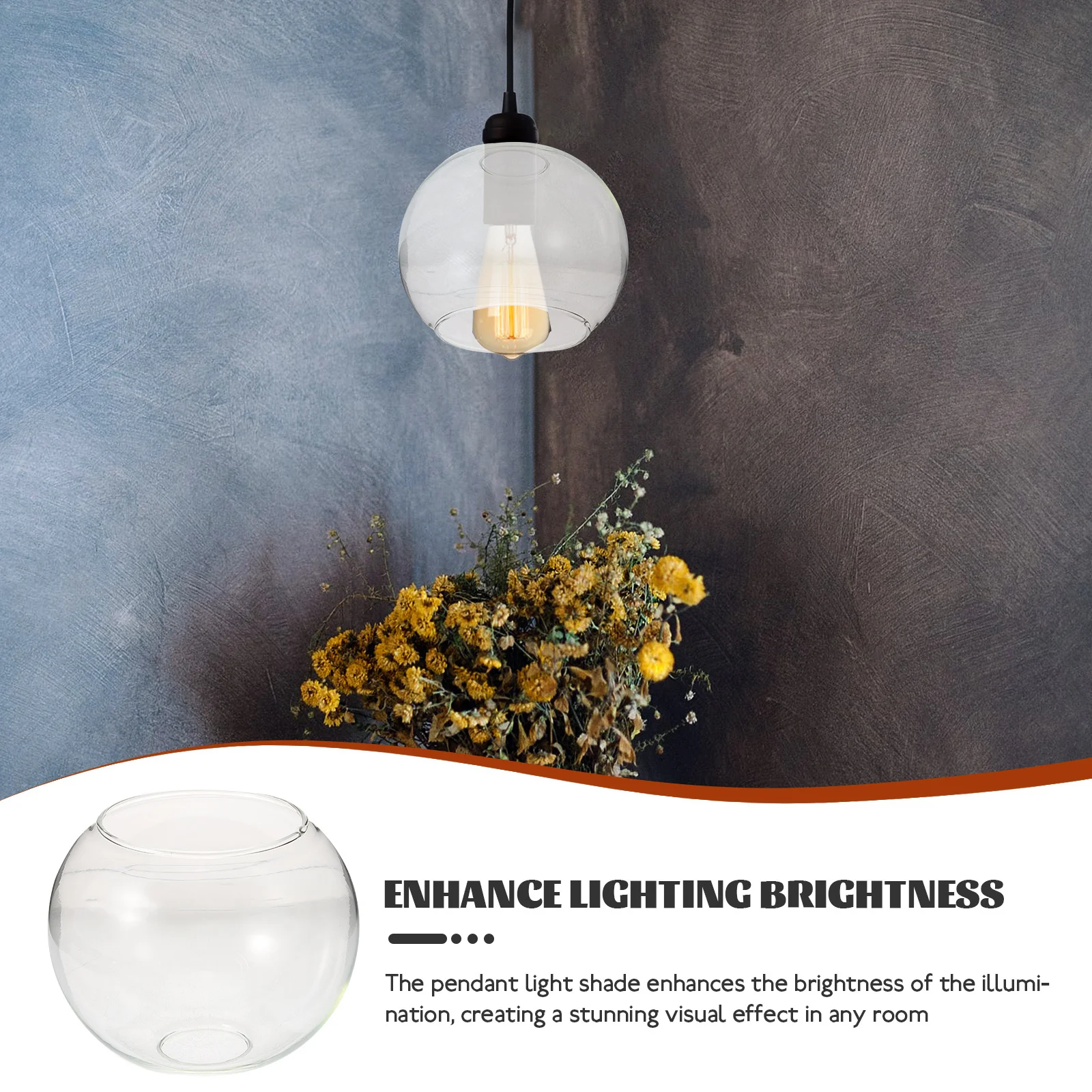 

Pendant Light Glass Shade Replacement Globe Lamp Cover Spherical Fixture Diffuser Small Glass Lamp Shades