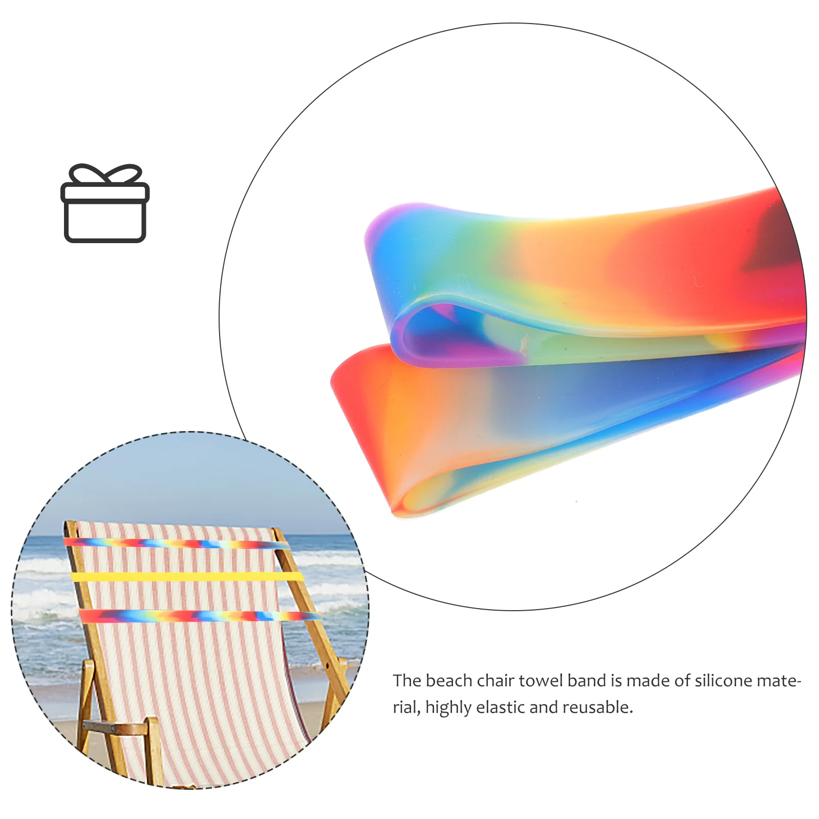 

6Pcs Elastic Beach Chair Towel Bands Silicone Straps Stretchable Cruise Pool Chair Towel Fixing Bands Cruise Accessories Must