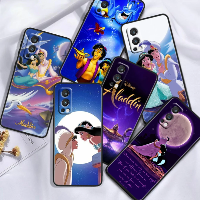 Disney Aladdin Lamp For OnePlus 11 10T 10R 9R 8T 7T Nord N300 N200 N100 2T CE2 Lite N20 N10 Pro Black Soft Phone Case