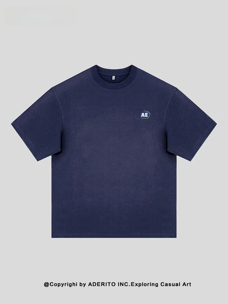 

ITO Brand Sle Embroidered ort Sve T-irt ex round Ne Pure Cotton Loose Heavy Top Casual Summer Cotton Tees