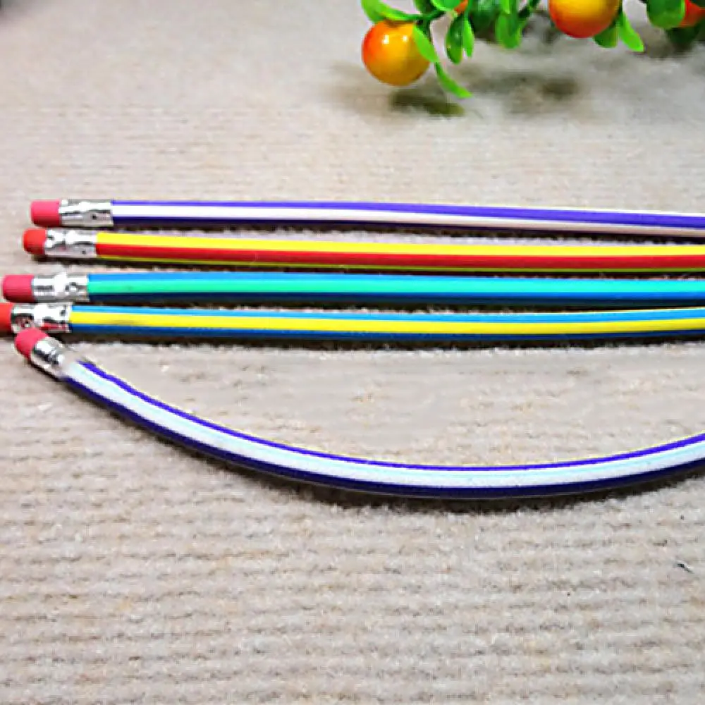 3 pz carino colore della caramella morbido flessibile matite Standard cancelleria olorful Magic Bendy flessibile matita morbida bambini studente matita