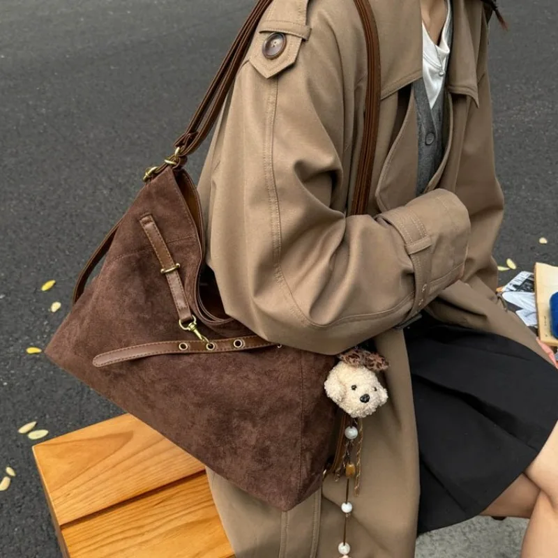 

Роскошная универсальная сумка через плечо на одно плечо в стиле ретро для работы и путешествий, стильная сумка, подходящая для повседневного прогула на обед