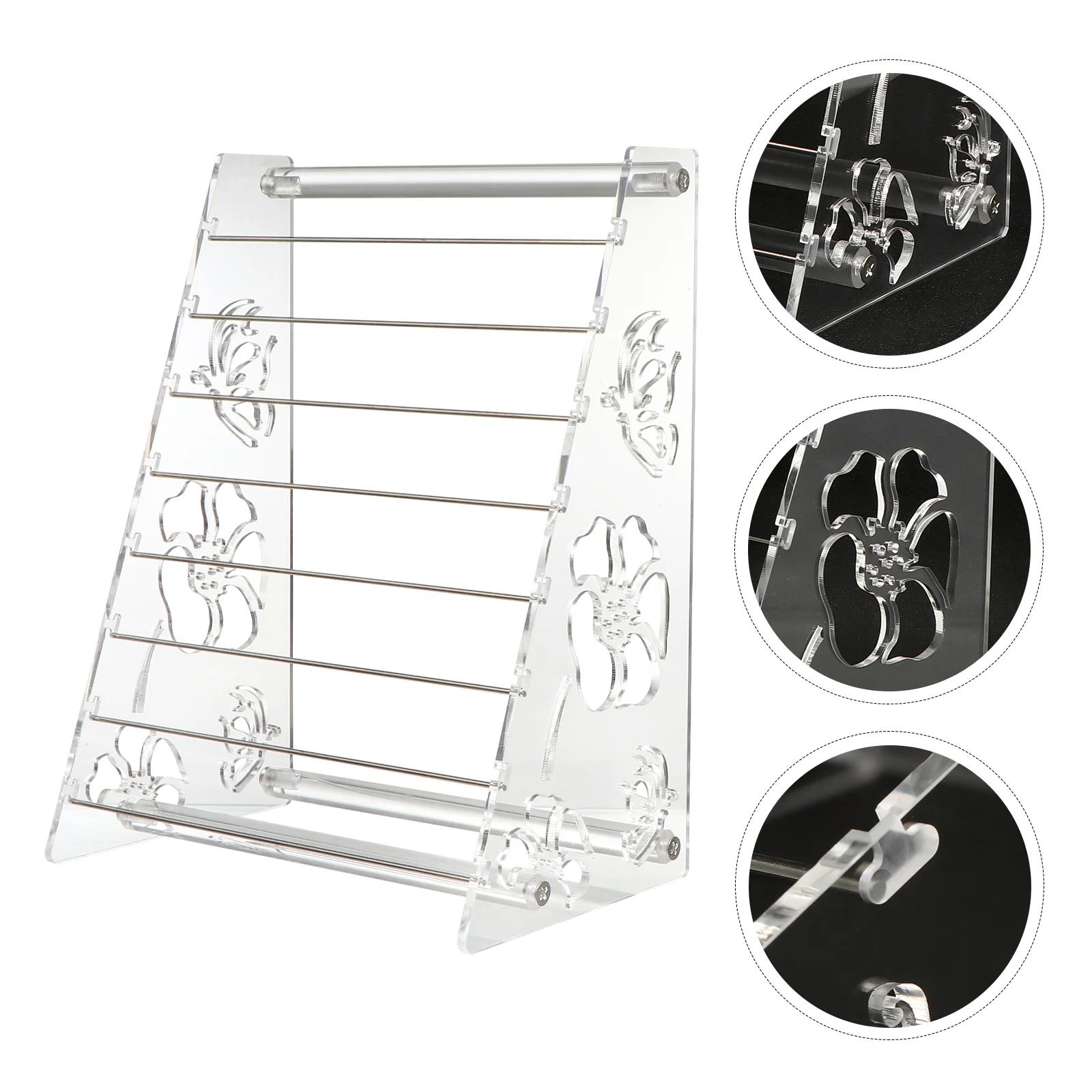 Display Stand Beads Bracelet Acrylic Charm Jewelry Organizer Rack Wooden Charms Creative