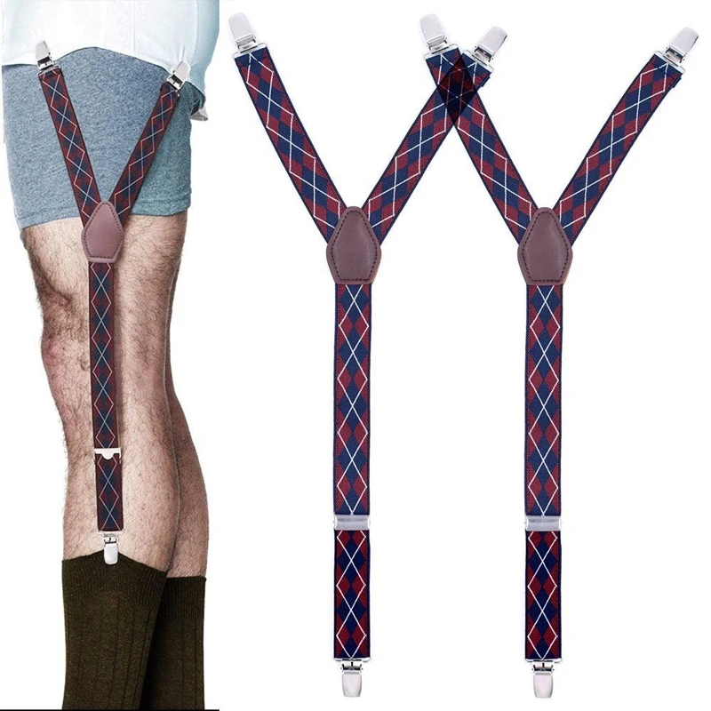 قميص الأربطة الرجالي يبقى غير قابل للانزلاق مع مشابك قفل وأشرطة مرنة قابلة للتعديل للقمصان الموحدة