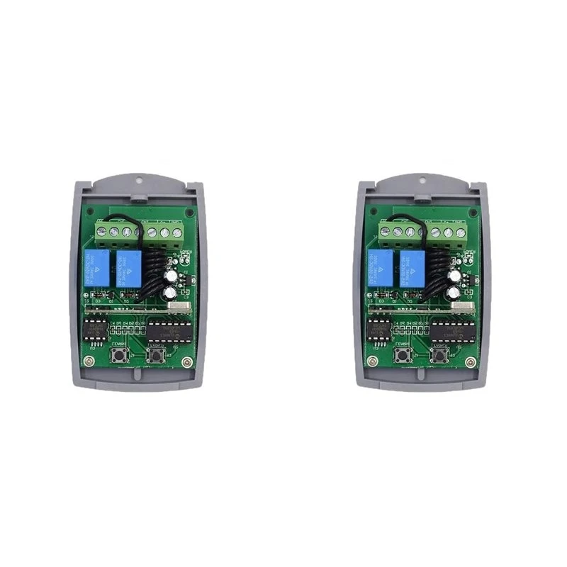 Y22A-2X Universal 2CH Garage Door Remote Control Receiver 12/24V For 433Mhz Learning Code Fixed Code Rolling Code