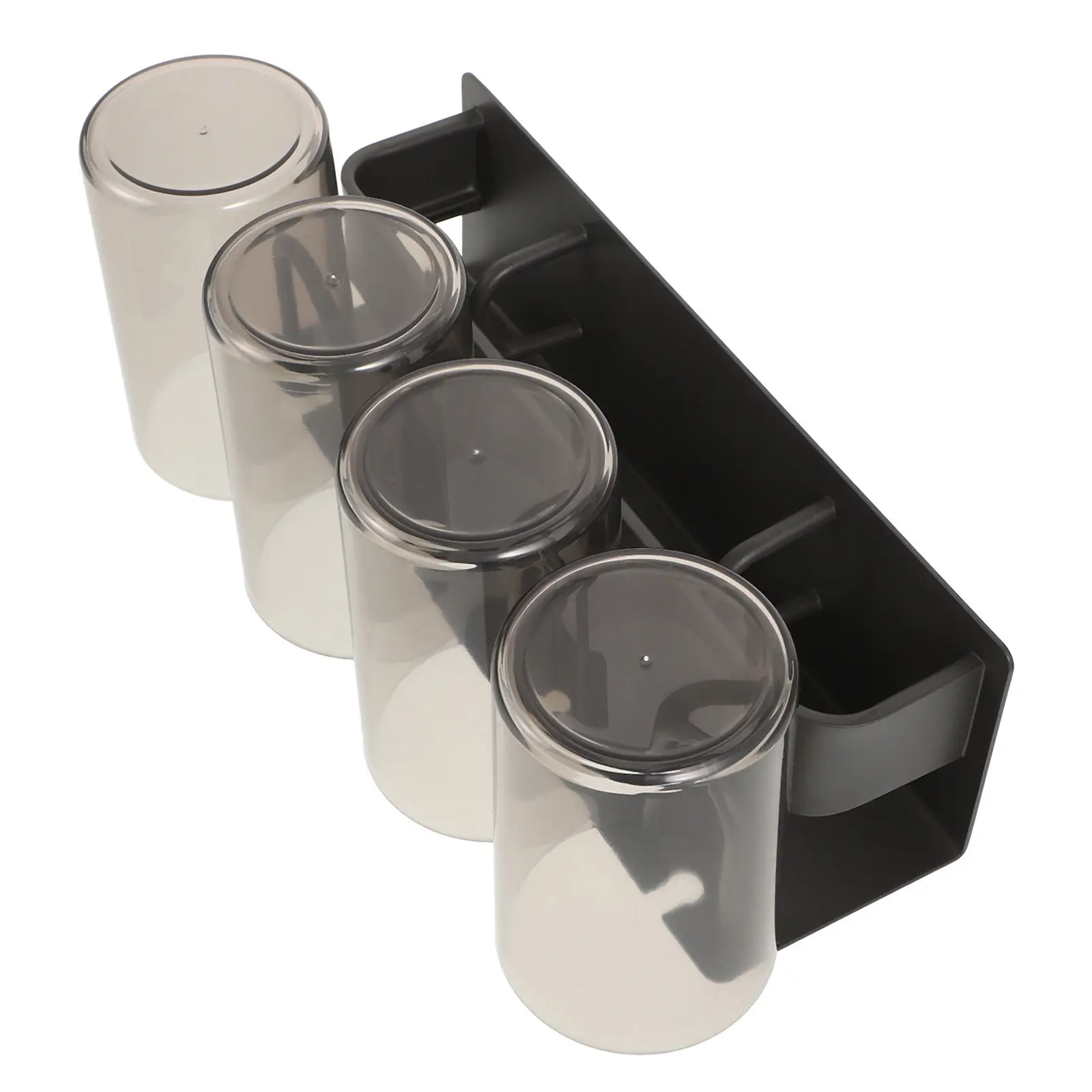 Wall Mounted Toothbrush Holder No Drill Bathroom Organizer Rust Proof Aluminum Storage Rack for Toothbrushes Cups Razors Small