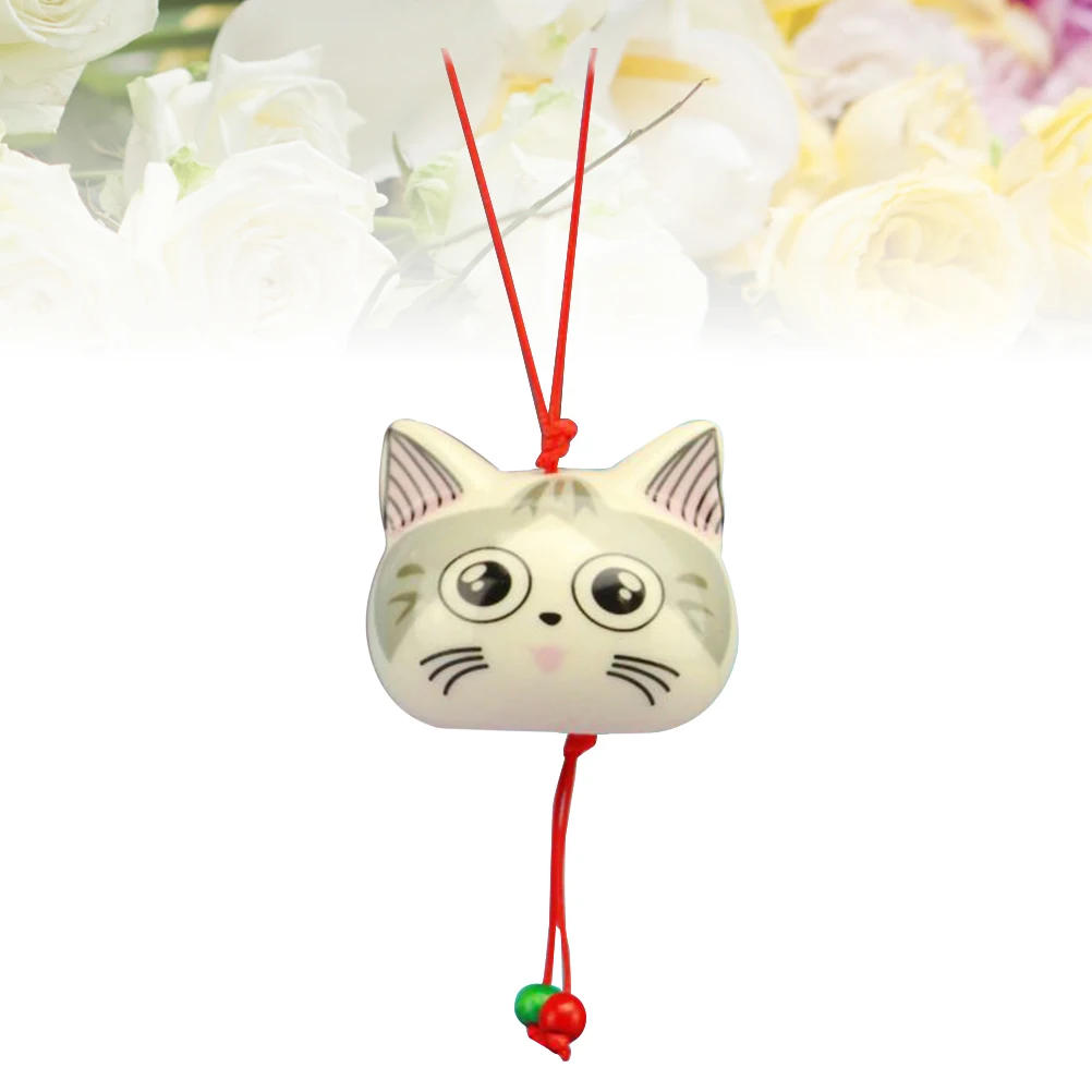 

Cartoon Ceramic Wind Chimes Cat Hanging Bell Outdoor Indoor Door Animal Ornaments Gift Craft for Home Car (Mixed Expression)