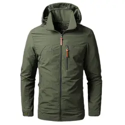 Giacche da uomo giacca militare impermeabile con cappuccio giacca a vento campeggio all'aperto sport cappotto elastico abbigliamento maschile soprabito sottile