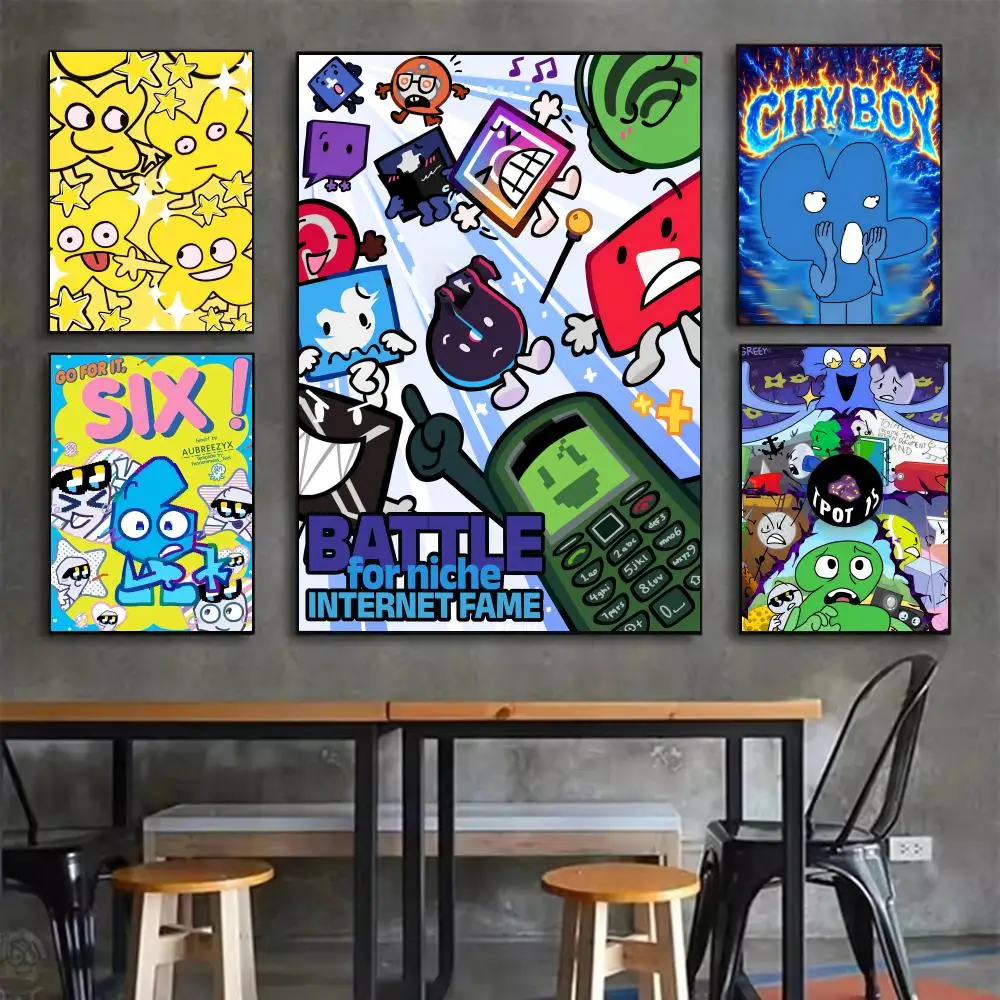 Game B-Battle For BFB Poster Home Living Bed Room Bar Hallway Sticky Wall Art Printing Waterproof Aesthetic Decor