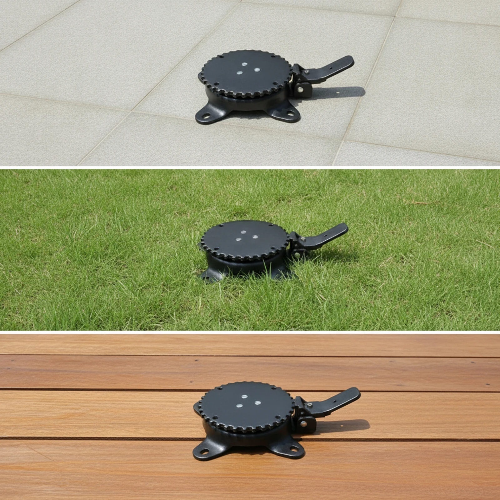 Umbrella Rotating Base 360-Degree Umbrella Base with Rotating Plate Pole Holder Heavy-Duty Hardware Replacement for Homeowners
