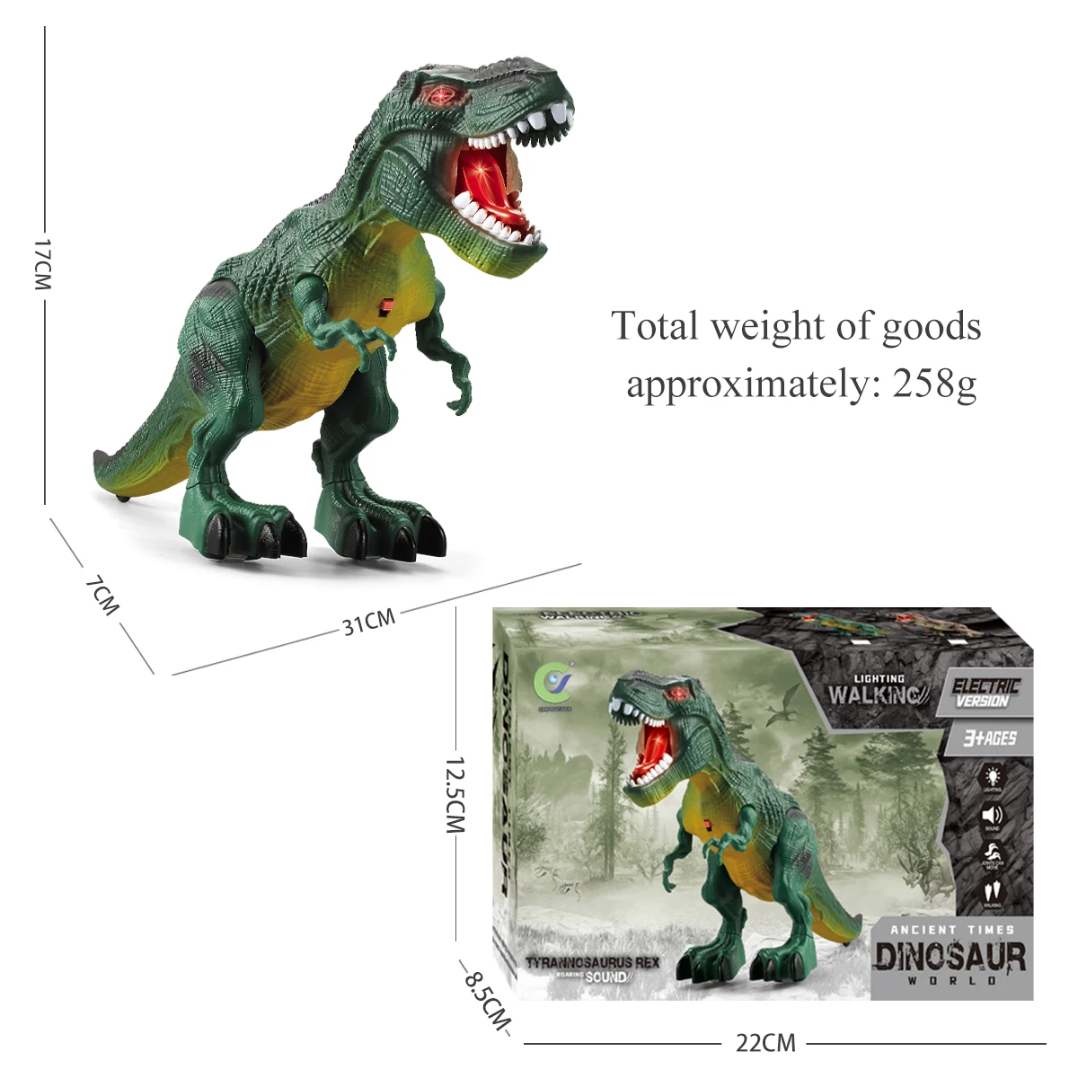 ألعاب الديناصورات للتحكم عن بعد، محاكاة Tyrannosaurus Rex Dino World Game نموذج ديناصور كهربائي هدايا روبوت المشي الإلكترونية