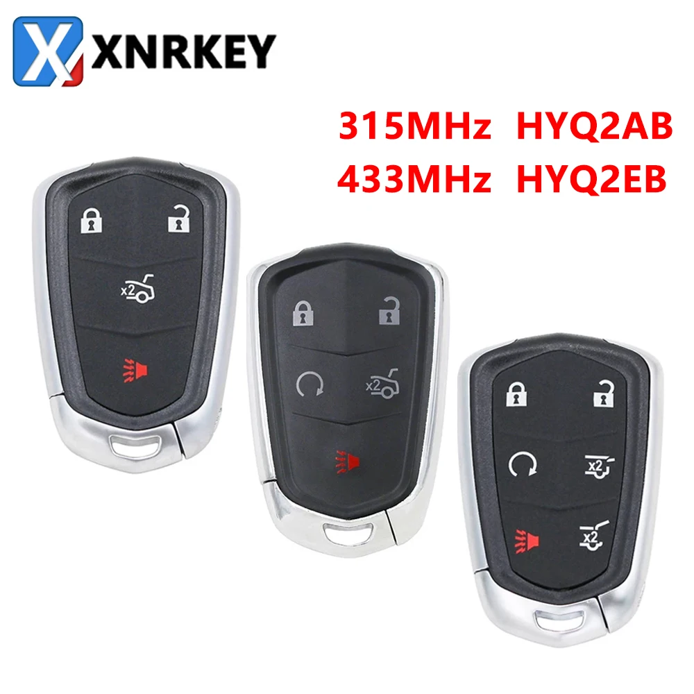 

XNRKEY Smart Remote Car Key Fob 433MHz 315MHz For Escalade ESV Cadillac XTS CTS XT4 XT5 XT 2016 2018 2017 2019 HYQ2AB HYQ2EB